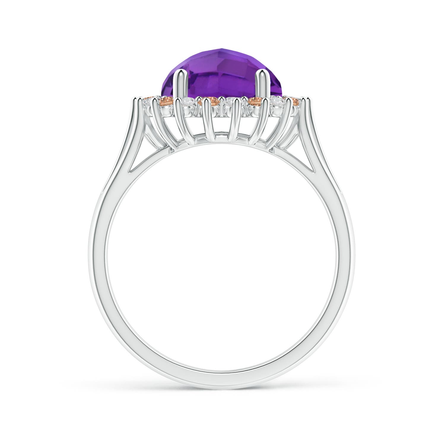 AAA - Amethyst / 3 CT / 14 KT White Gold