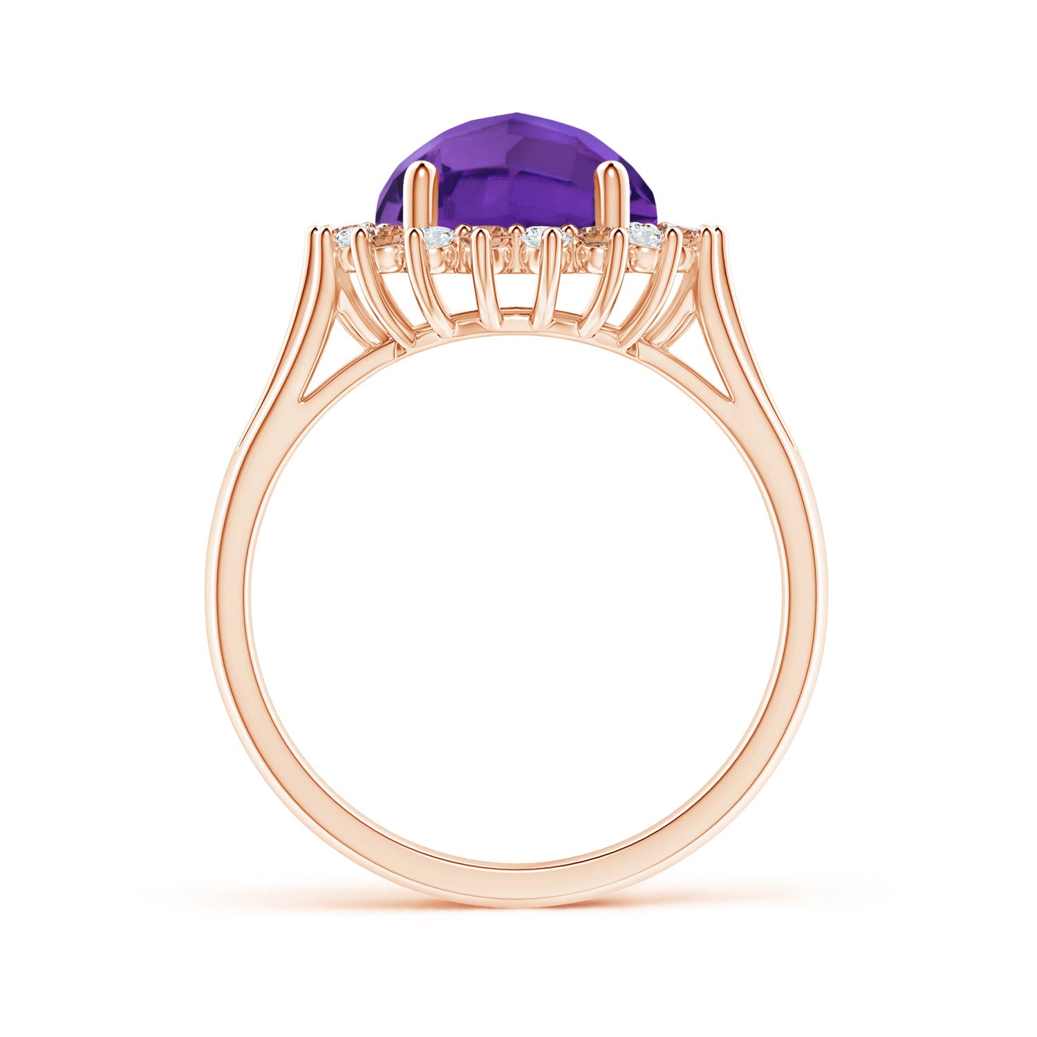 AAAA - Amethyst / 3 CT / 14 KT Rose Gold