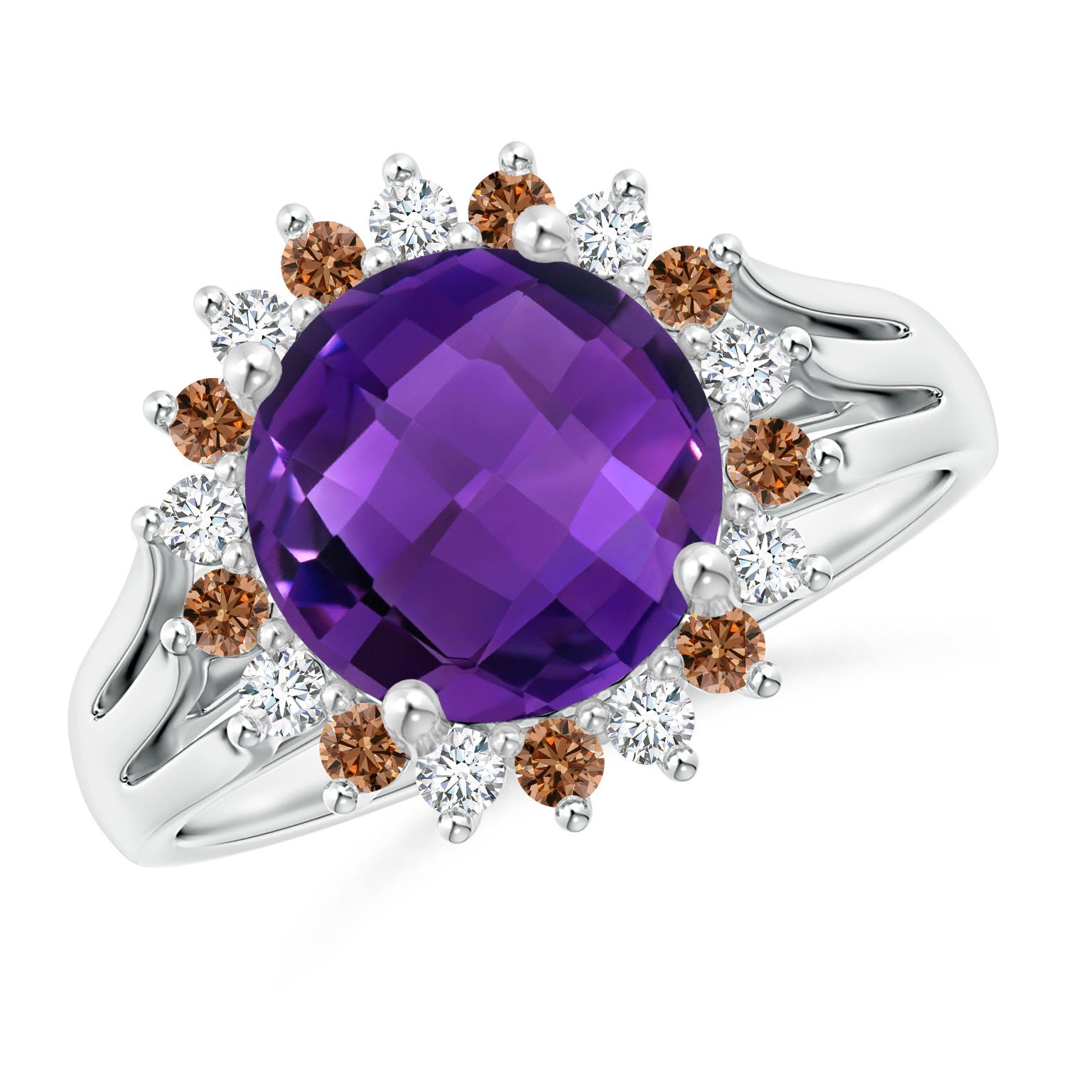 AAAA - Amethyst / 3 CT / 14 KT White Gold