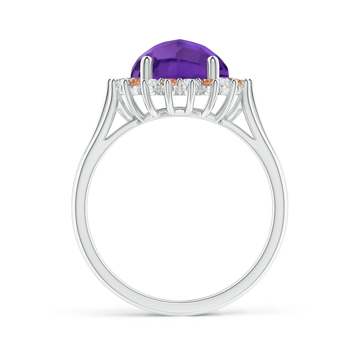 AAAA - Amethyst / 3 CT / 14 KT White Gold