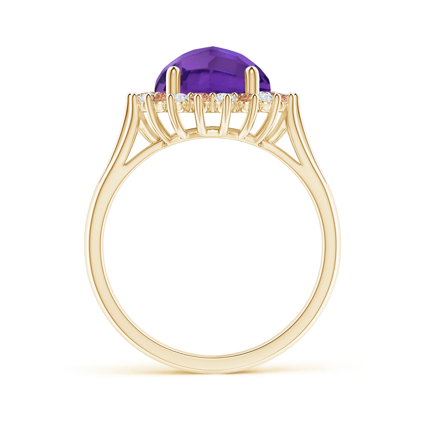 AAAA - Amethyst / 3 CT / 14 KT Yellow Gold