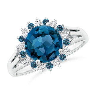 Round AAA London Blue Topaz