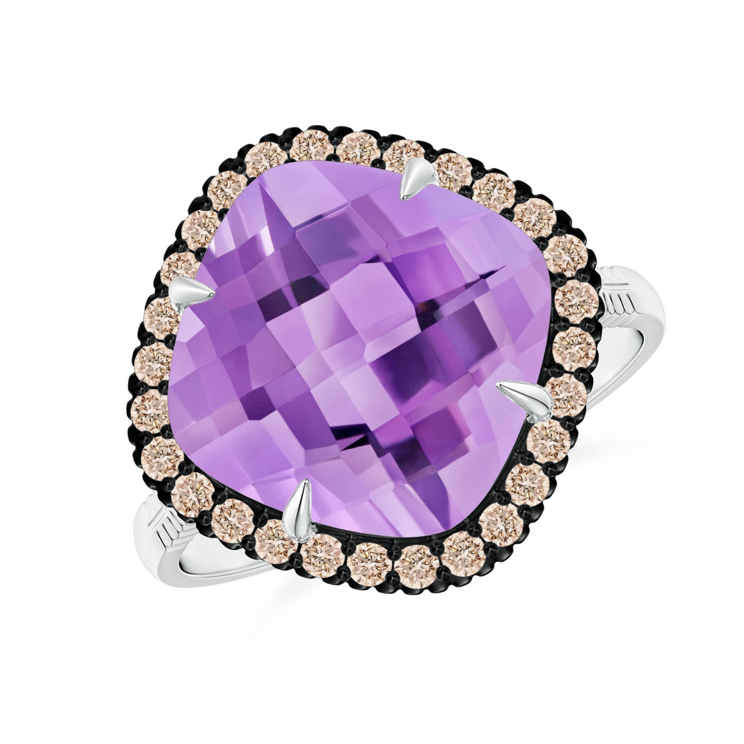 A - Amethyst / 4.98 CT / 14 KT White Gold