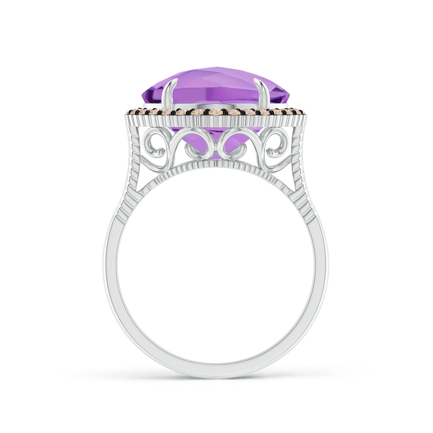 A - Amethyst / 4.98 CT / 14 KT White Gold