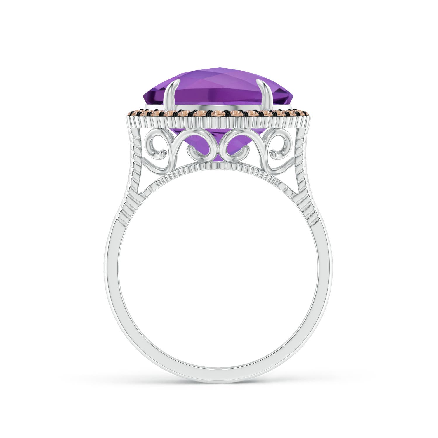 AA - Amethyst / 4.98 CT / 14 KT White Gold