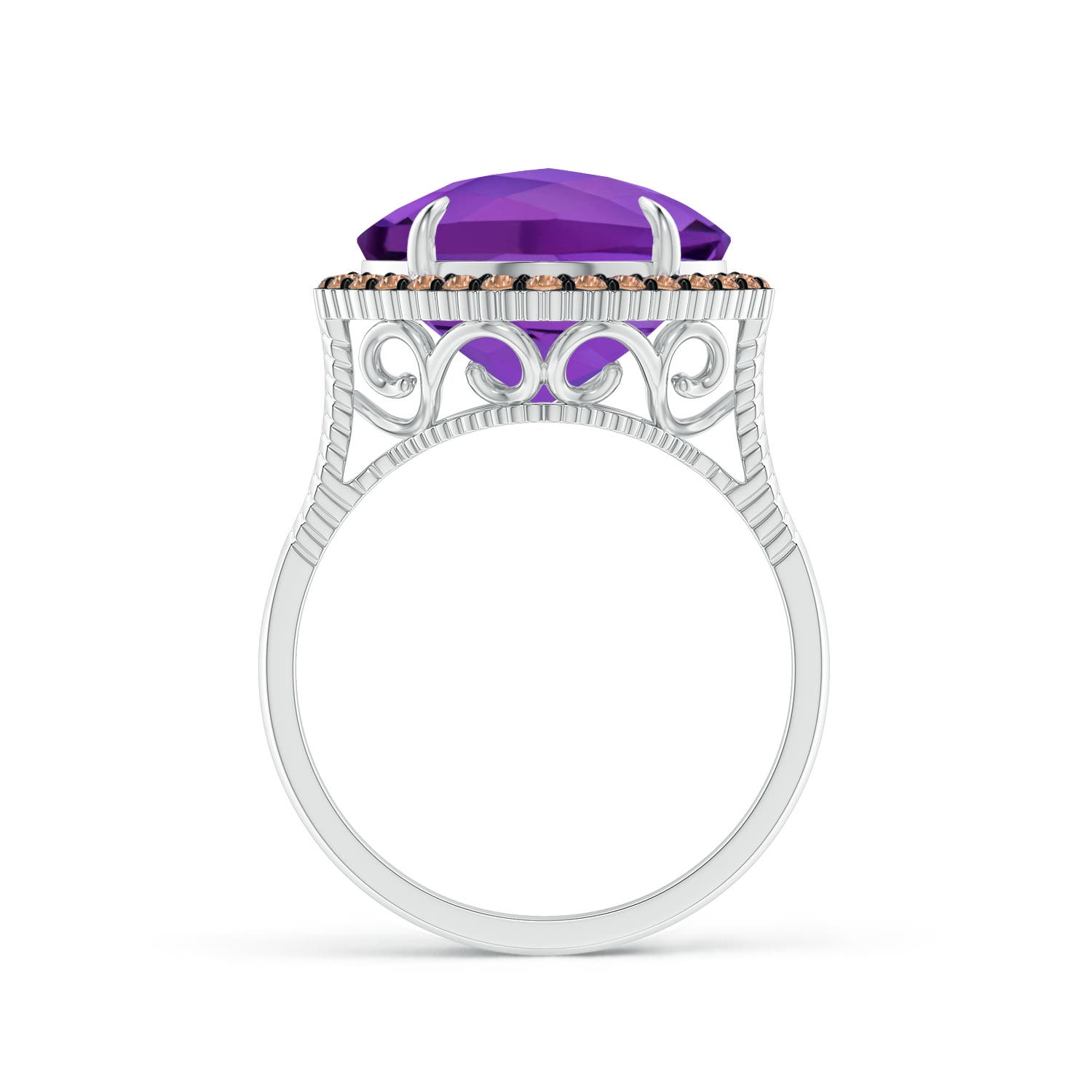 AAA - Amethyst / 4.98 CT / 14 KT White Gold