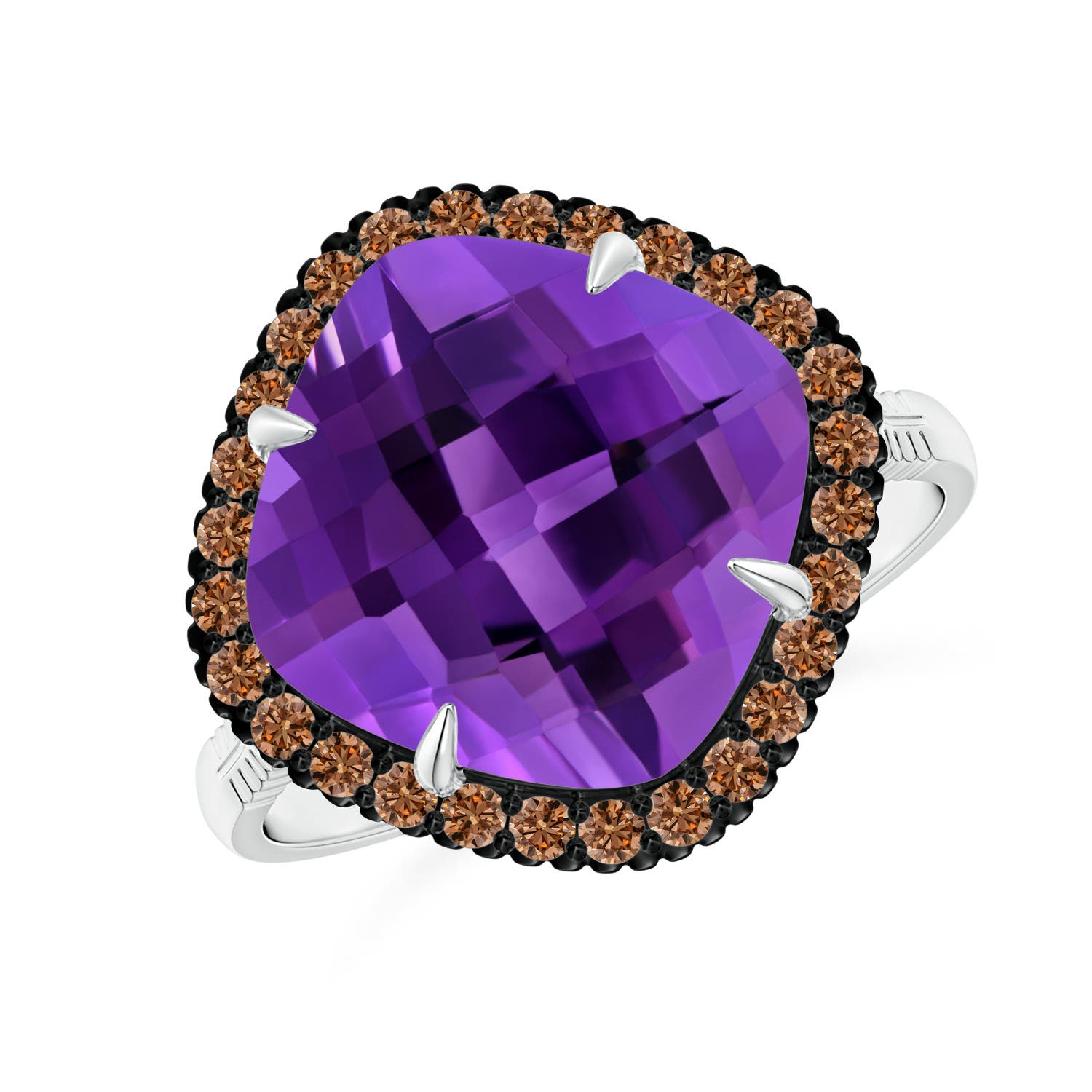 AAAA - Amethyst / 4.98 CT / 14 KT White Gold