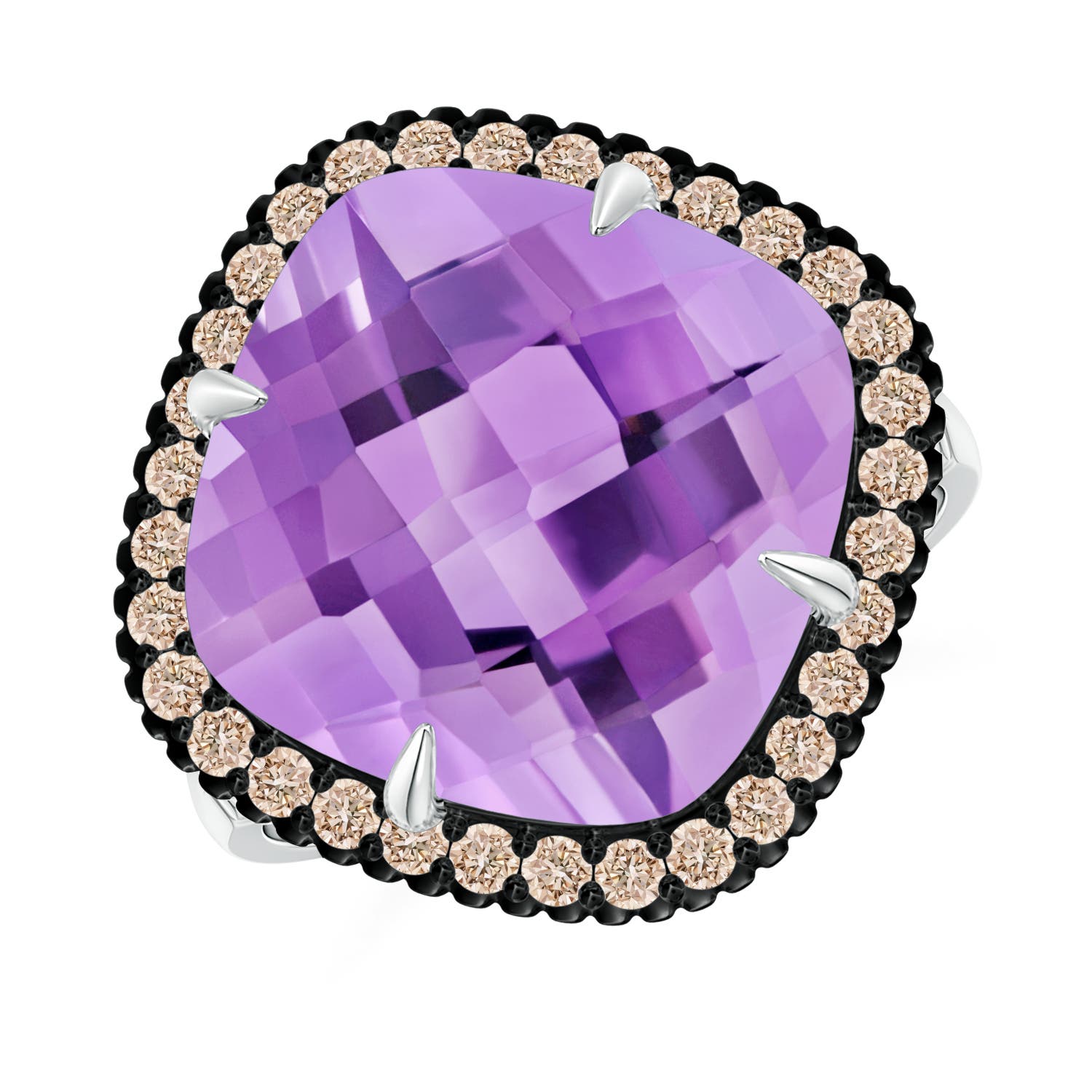 A - Amethyst / 8.38 CT / 14 KT White Gold