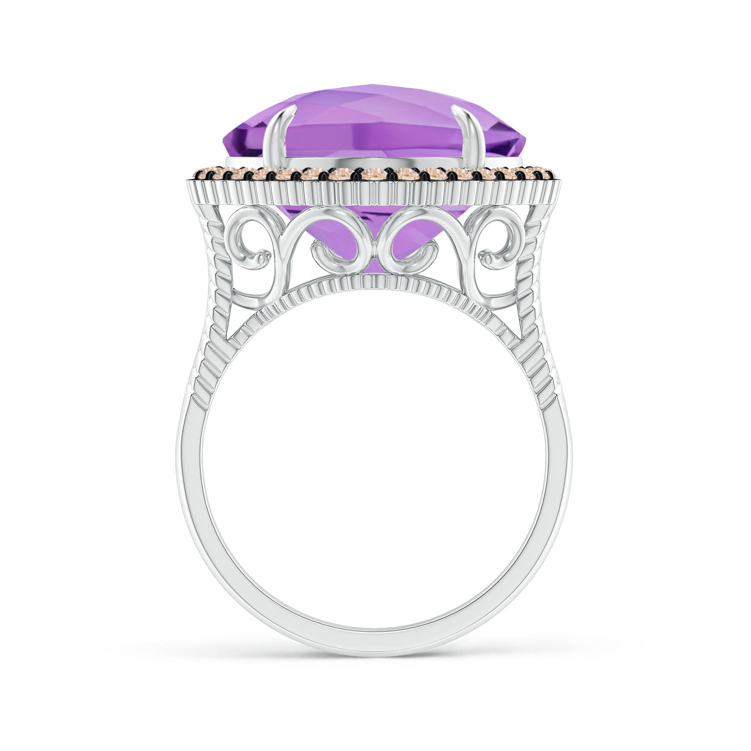 A - Amethyst / 8.38 CT / 14 KT White Gold