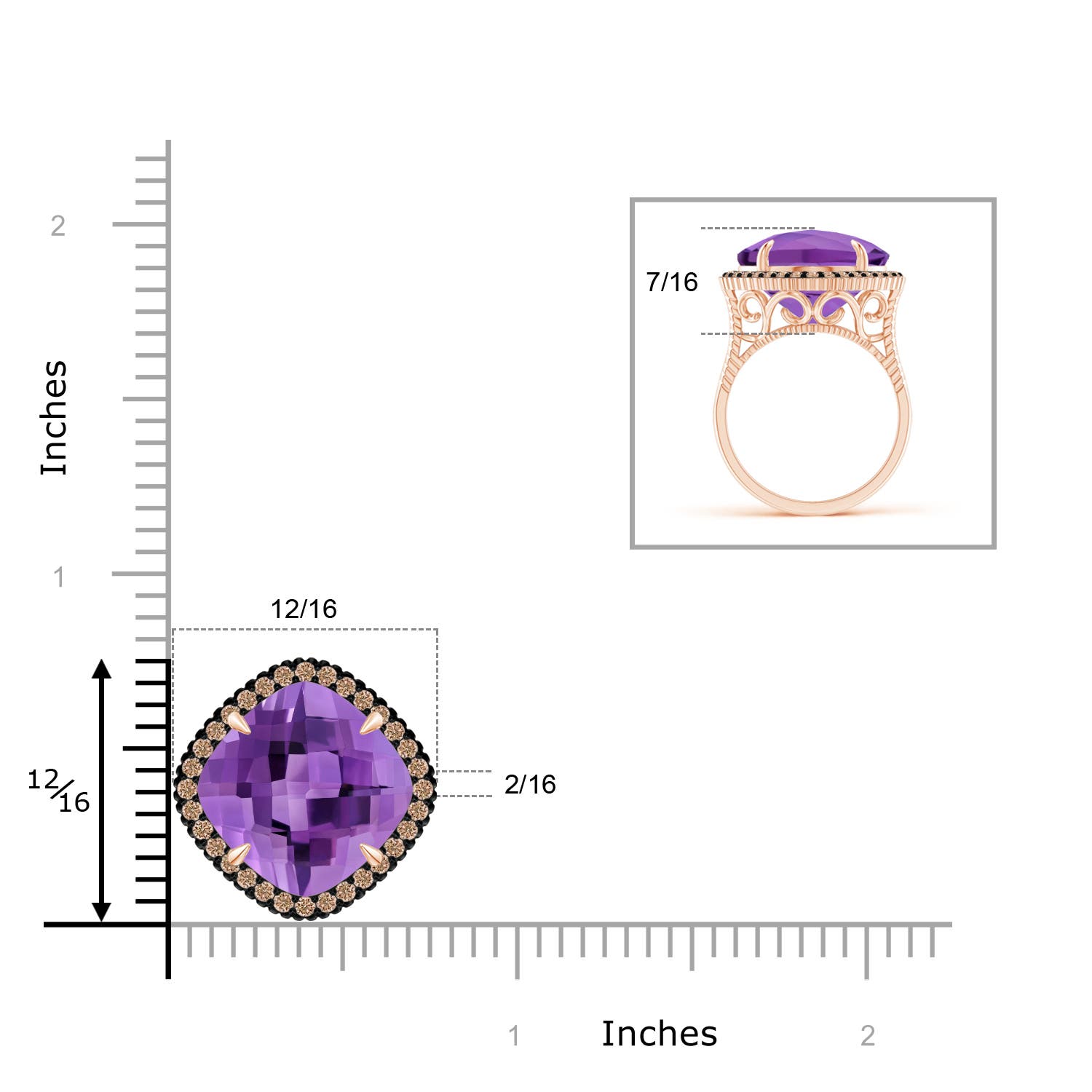 AA - Amethyst / 8.38 CT / 14 KT Rose Gold