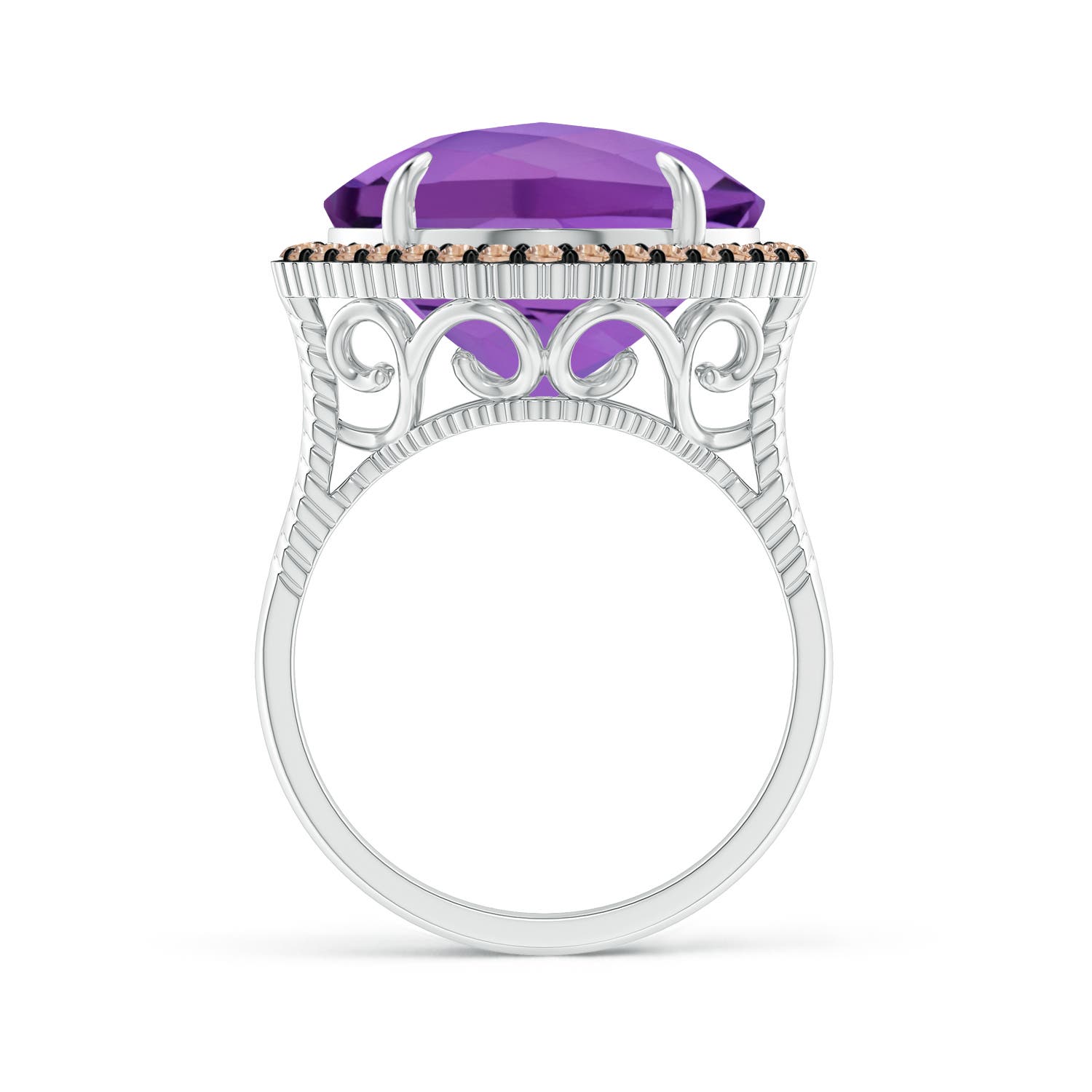 AA - Amethyst / 8.38 CT / 14 KT White Gold