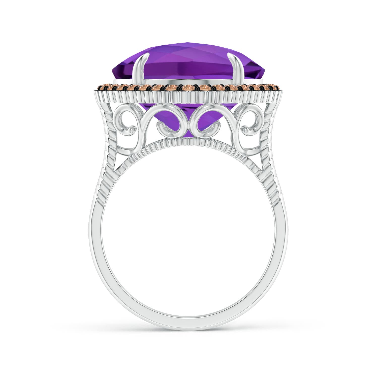 AAA - Amethyst / 8.38 CT / 14 KT White Gold