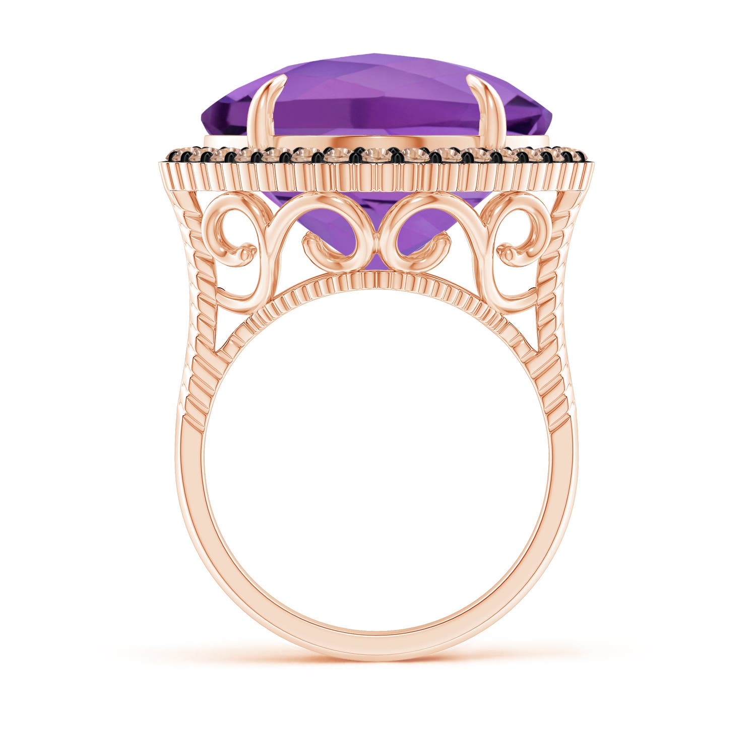 AA - Amethyst / 14.08 CT / 14 KT Rose Gold