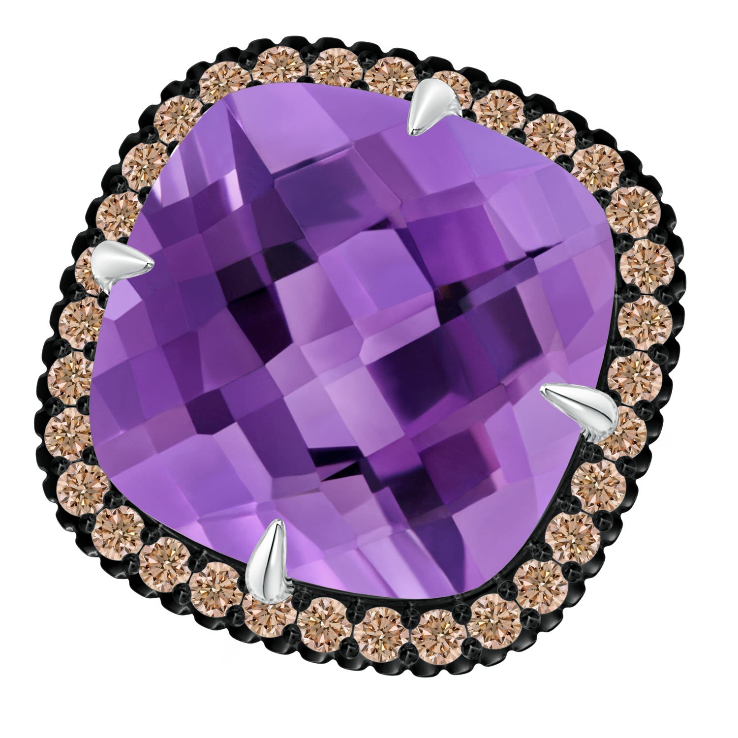 AA - Amethyst / 14.08 CT / 14 KT White Gold