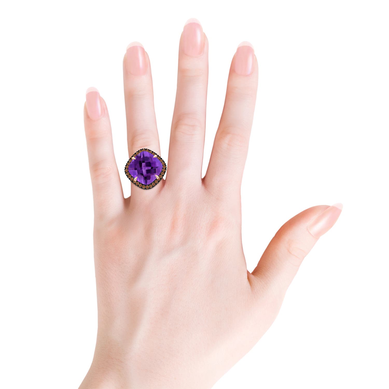 AAAA - Amethyst / 14.08 CT / 14 KT Rose Gold