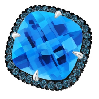 Cushion AAAA Swiss Blue Topaz