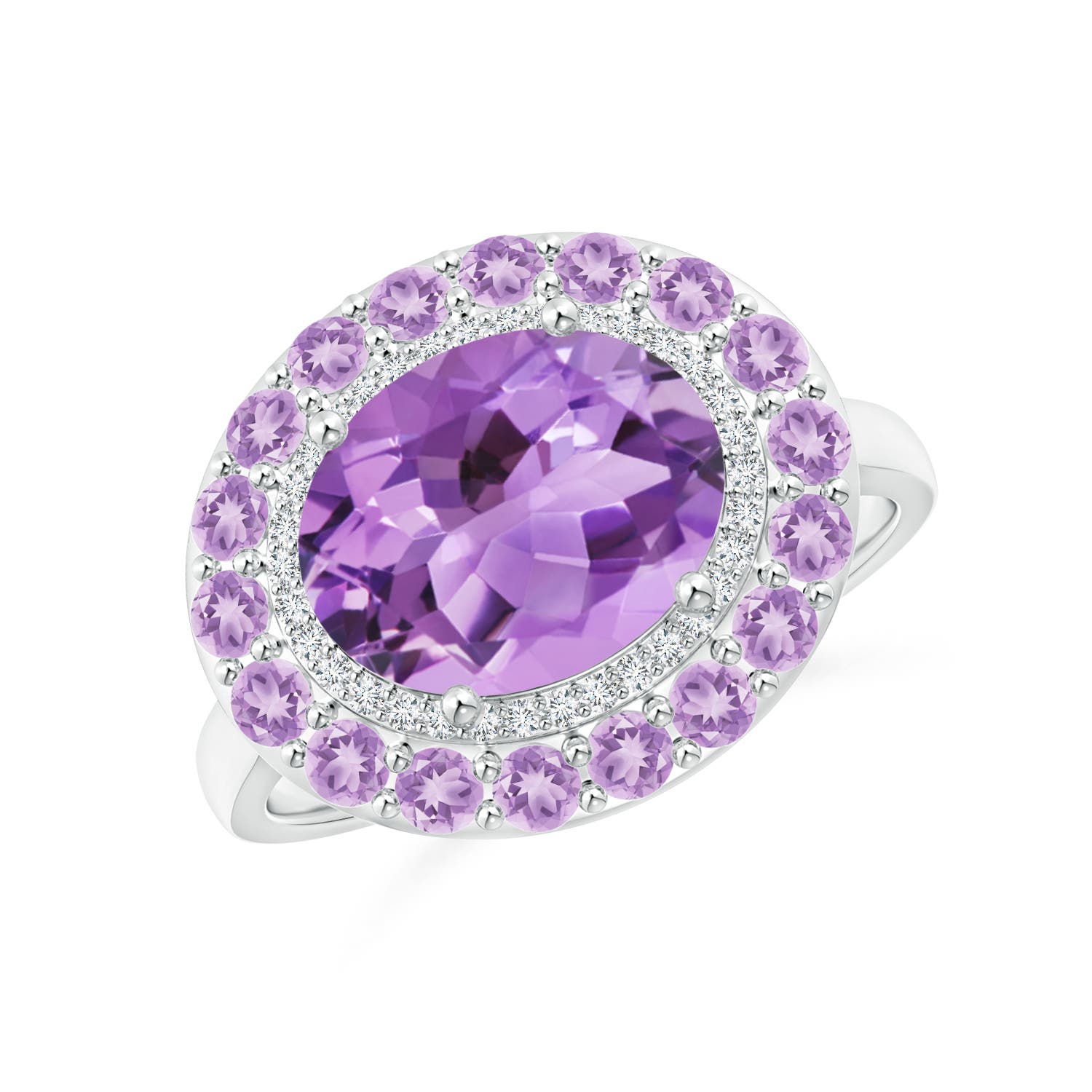 A - Amethyst / 2.93 CT / 14 KT White Gold