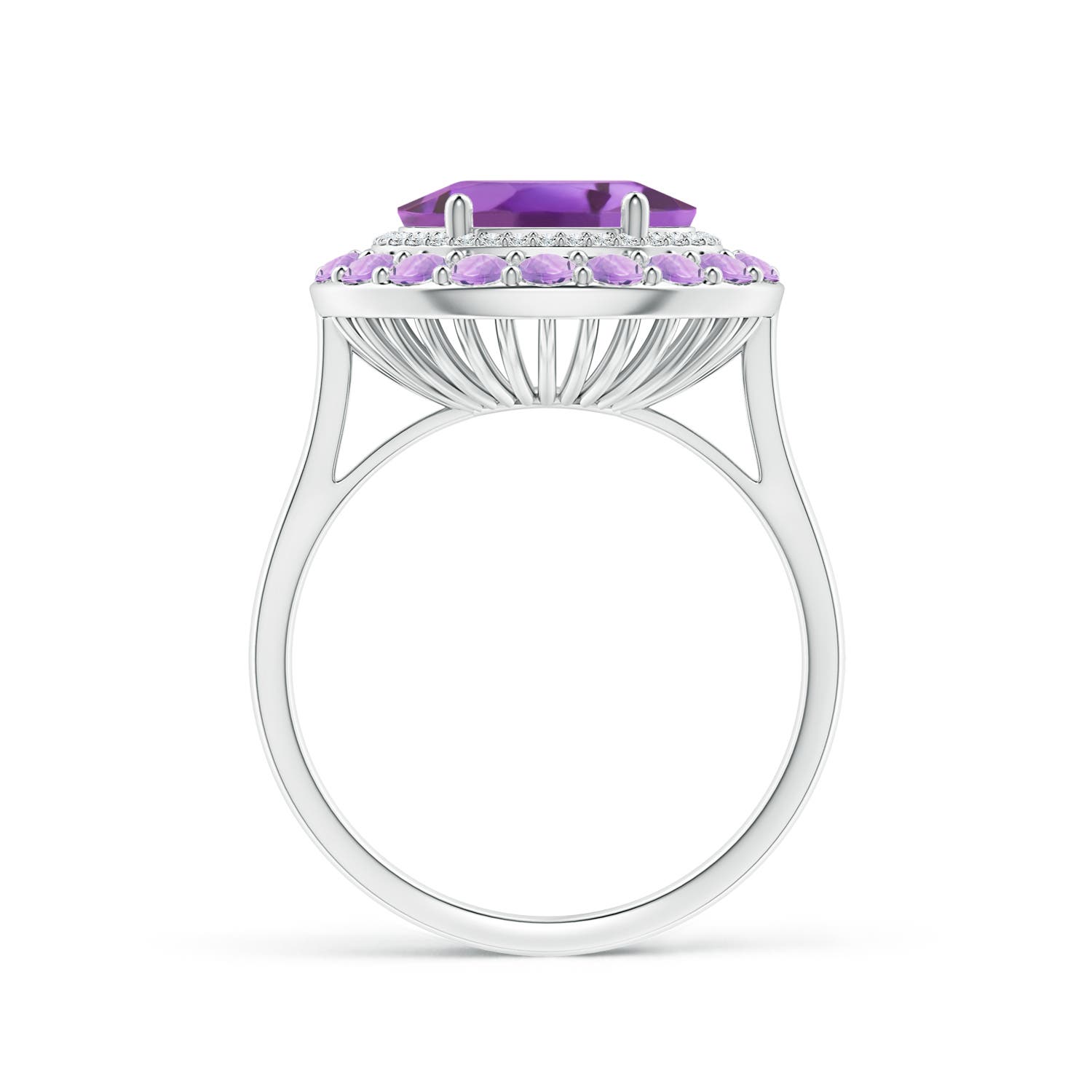 A - Amethyst / 2.93 CT / 14 KT White Gold