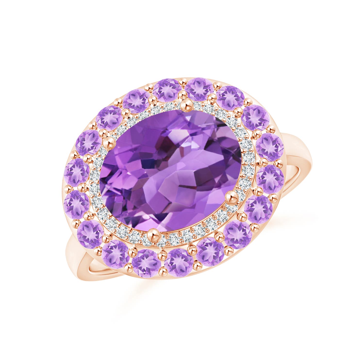 AA - Amethyst / 2.93 CT / 14 KT Rose Gold