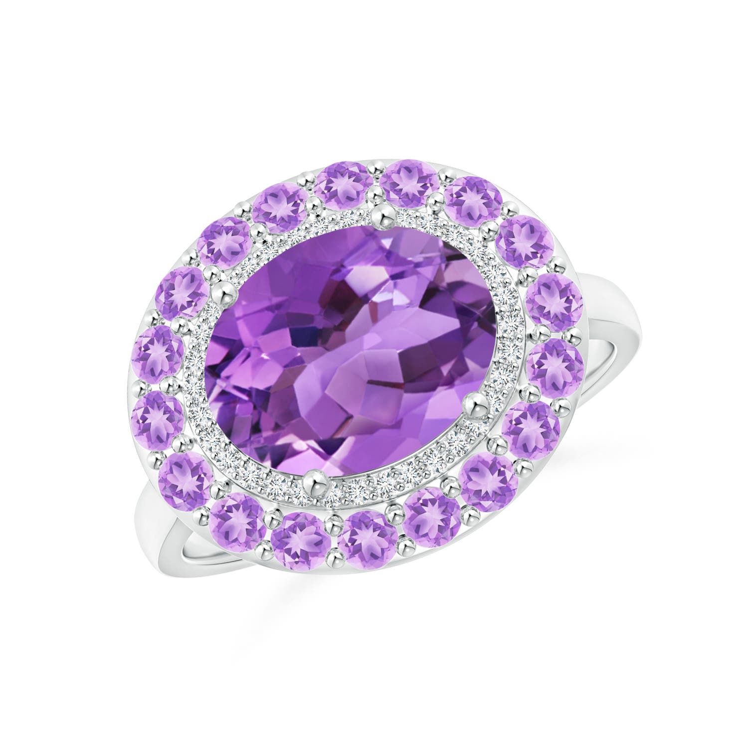 AA - Amethyst / 2.93 CT / 14 KT White Gold