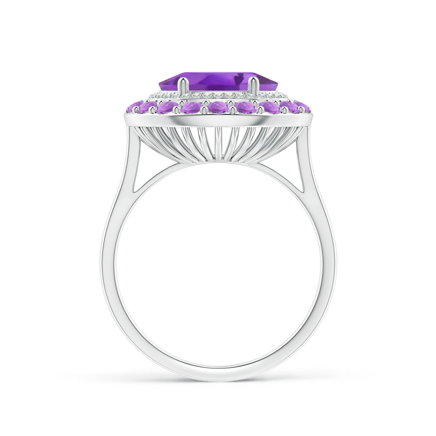 AA - Amethyst / 2.93 CT / 14 KT White Gold