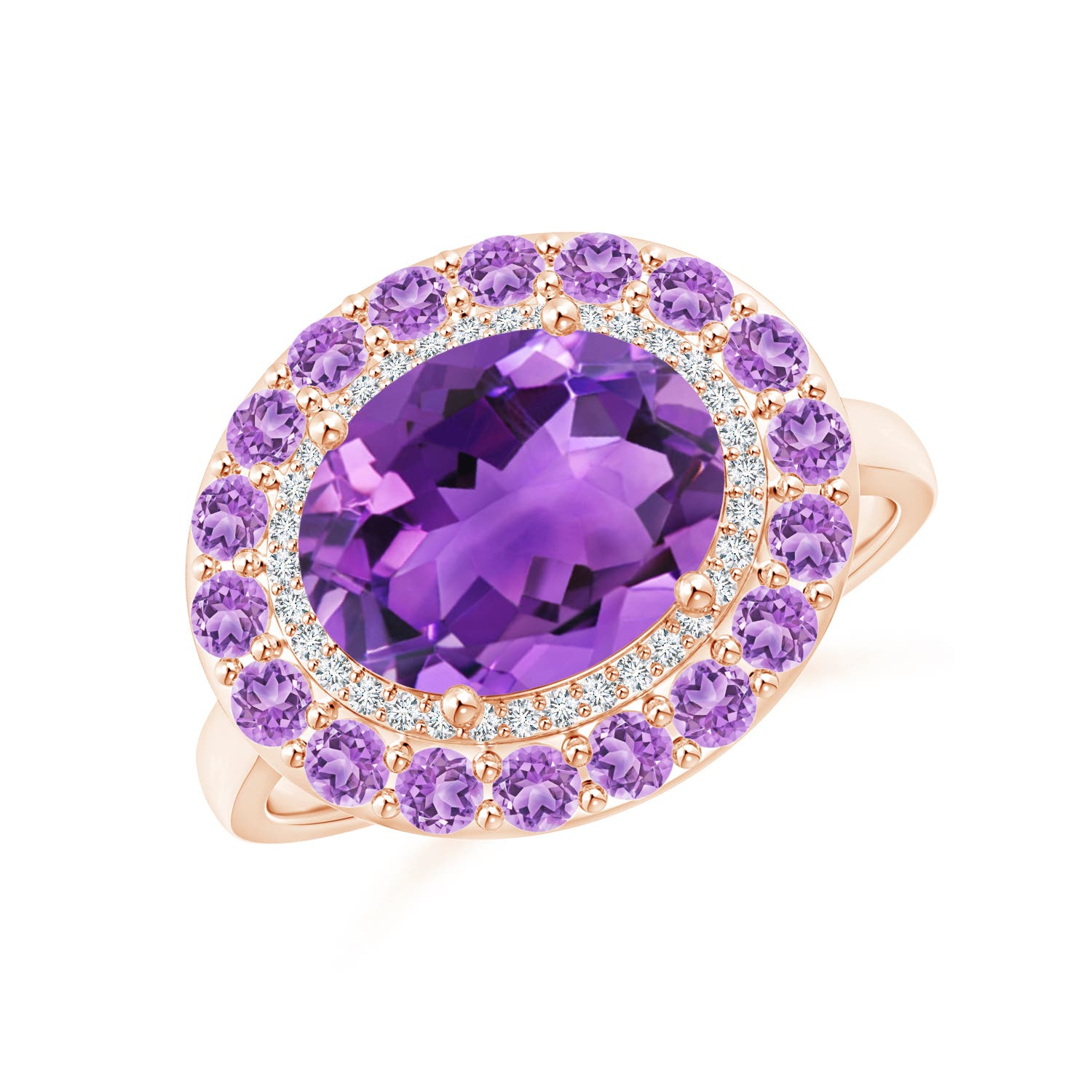 AAA - Amethyst / 2.93 CT / 14 KT Rose Gold