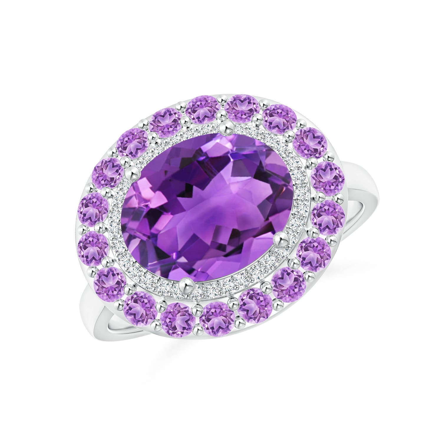 AAA - Amethyst / 2.93 CT / 14 KT White Gold