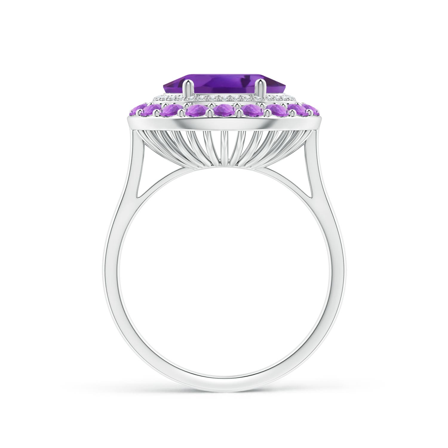 AAA - Amethyst / 2.93 CT / 14 KT White Gold