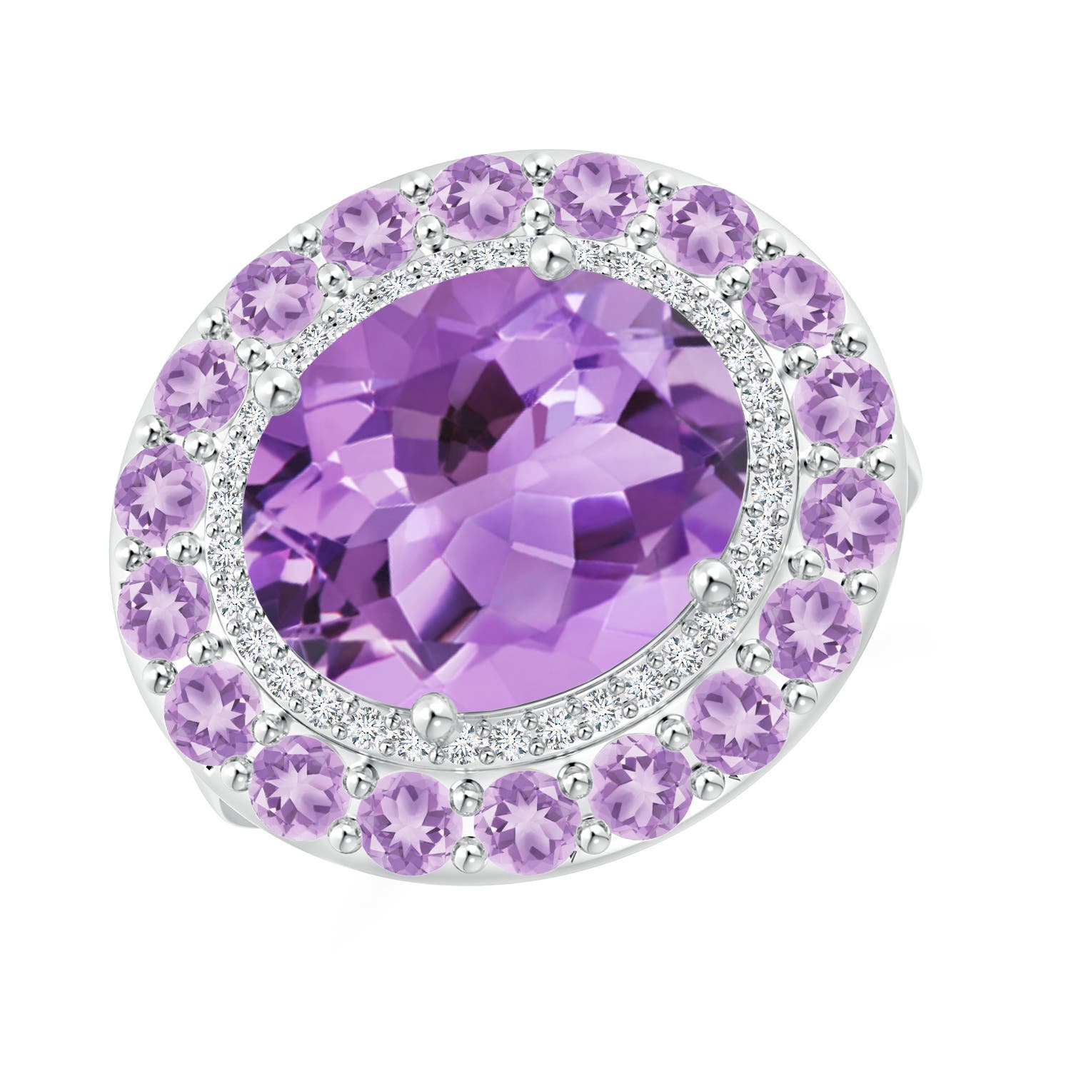 A - Amethyst / 5.55 CT / 14 KT White Gold