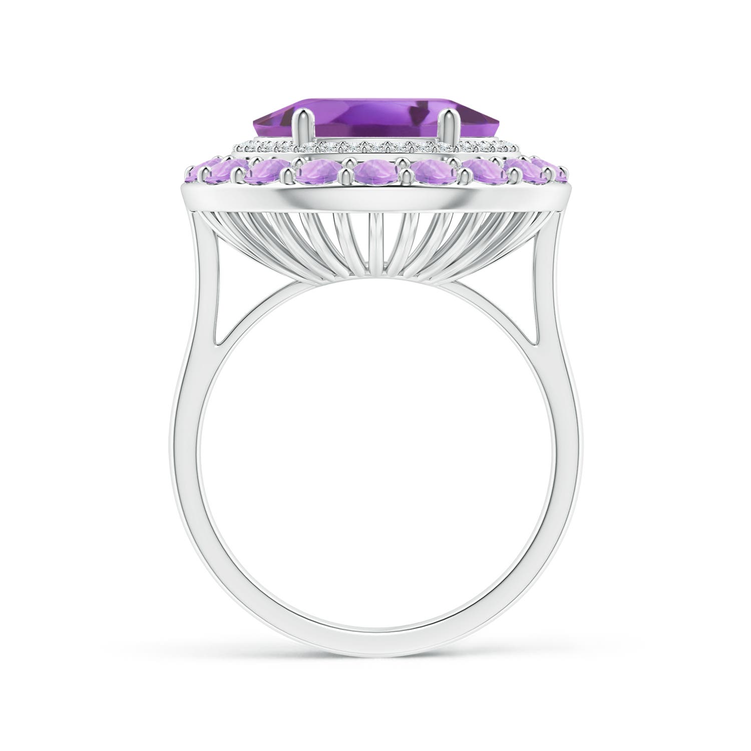 A - Amethyst / 5.55 CT / 14 KT White Gold