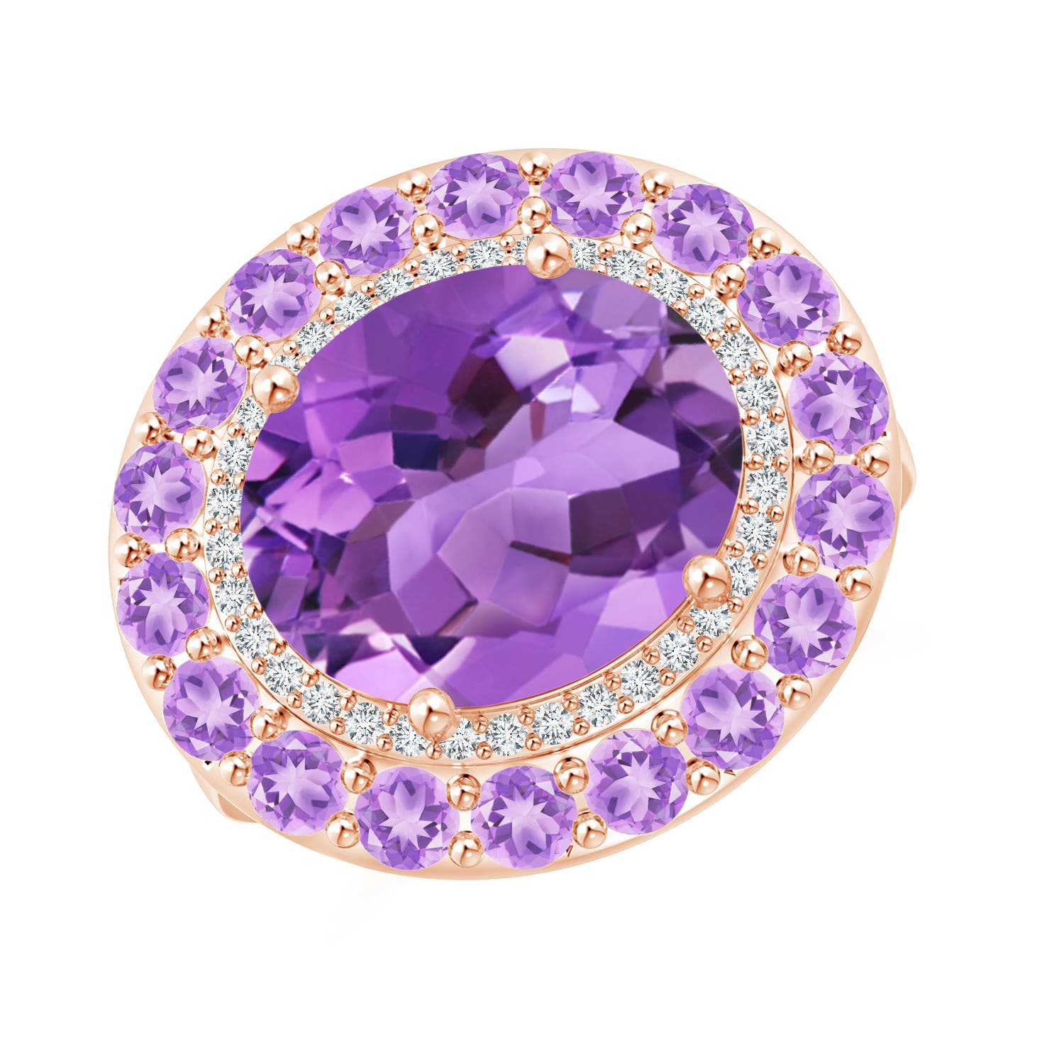 AA - Amethyst / 5.55 CT / 14 KT Rose Gold