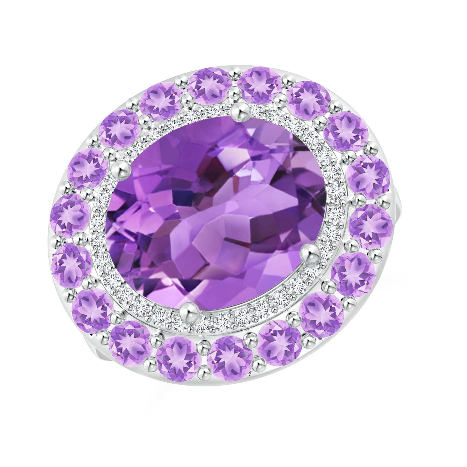 AA - Amethyst / 5.55 CT / 14 KT White Gold