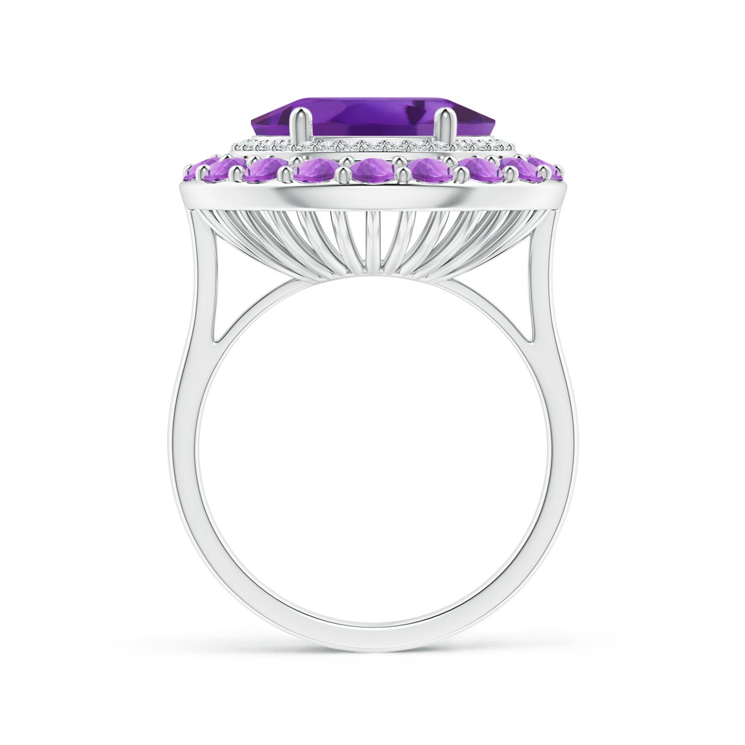 AAA - Amethyst / 5.55 CT / 14 KT White Gold