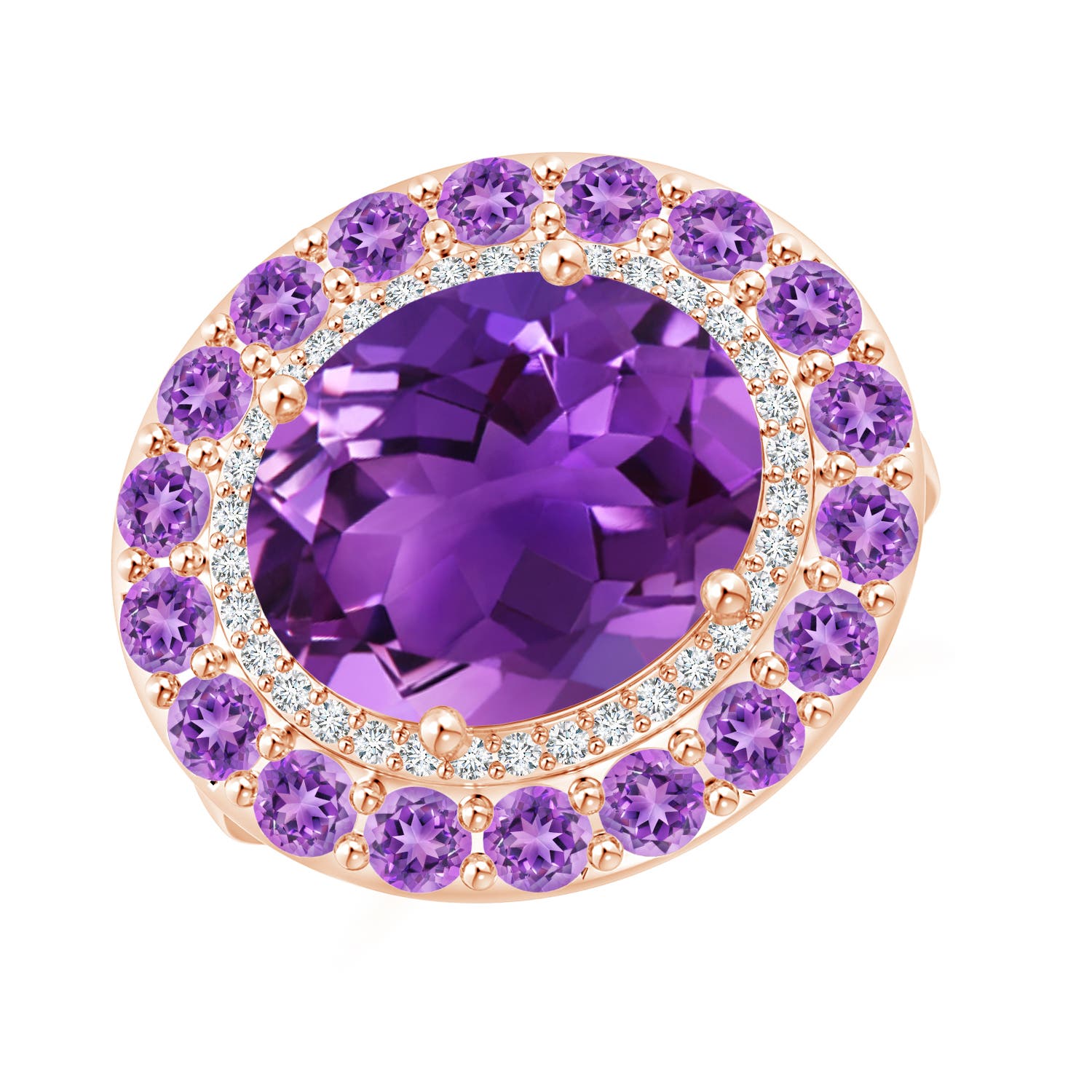 AAAA - Amethyst / 5.55 CT / 14 KT Rose Gold