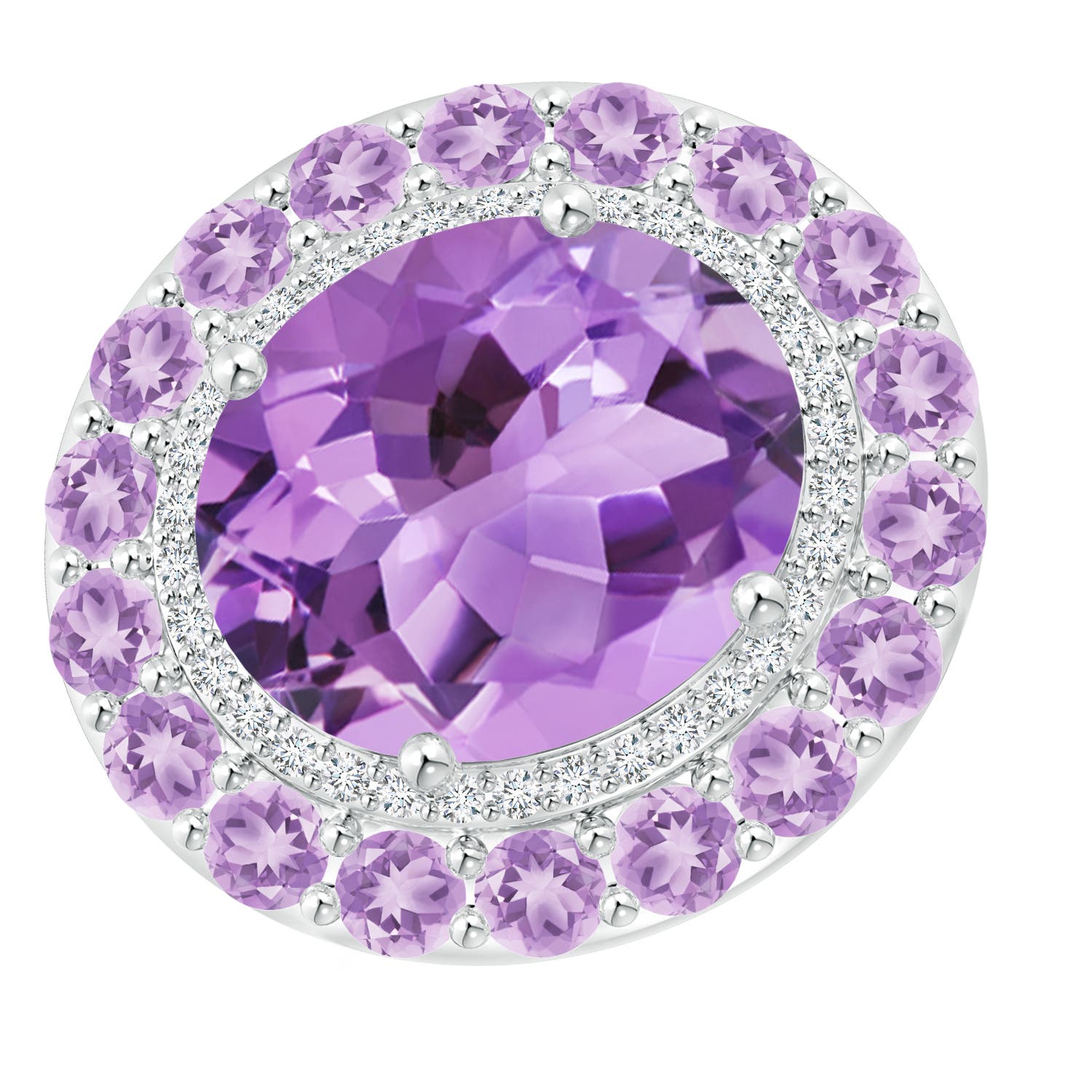 A - Amethyst / 8.52 CT / 14 KT White Gold