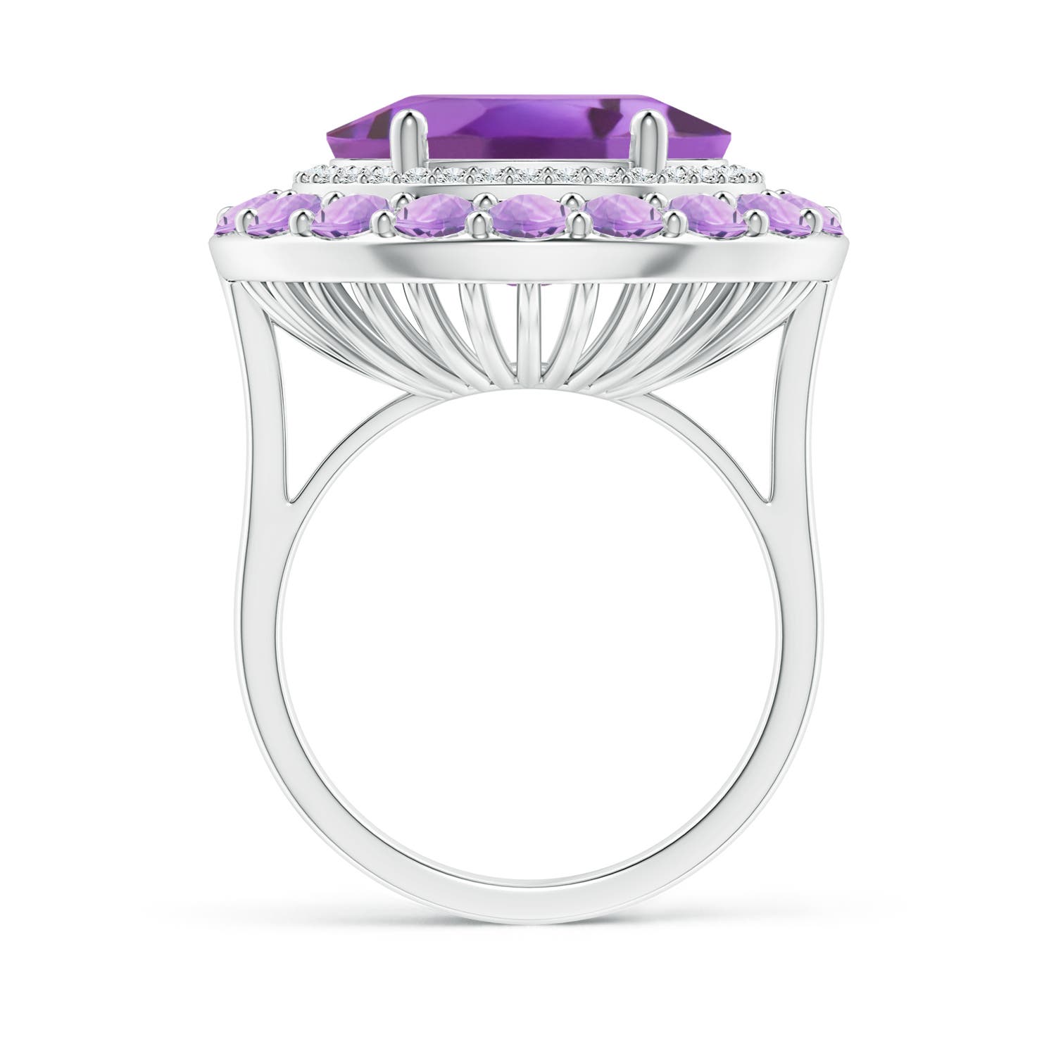 A - Amethyst / 8.52 CT / 14 KT White Gold