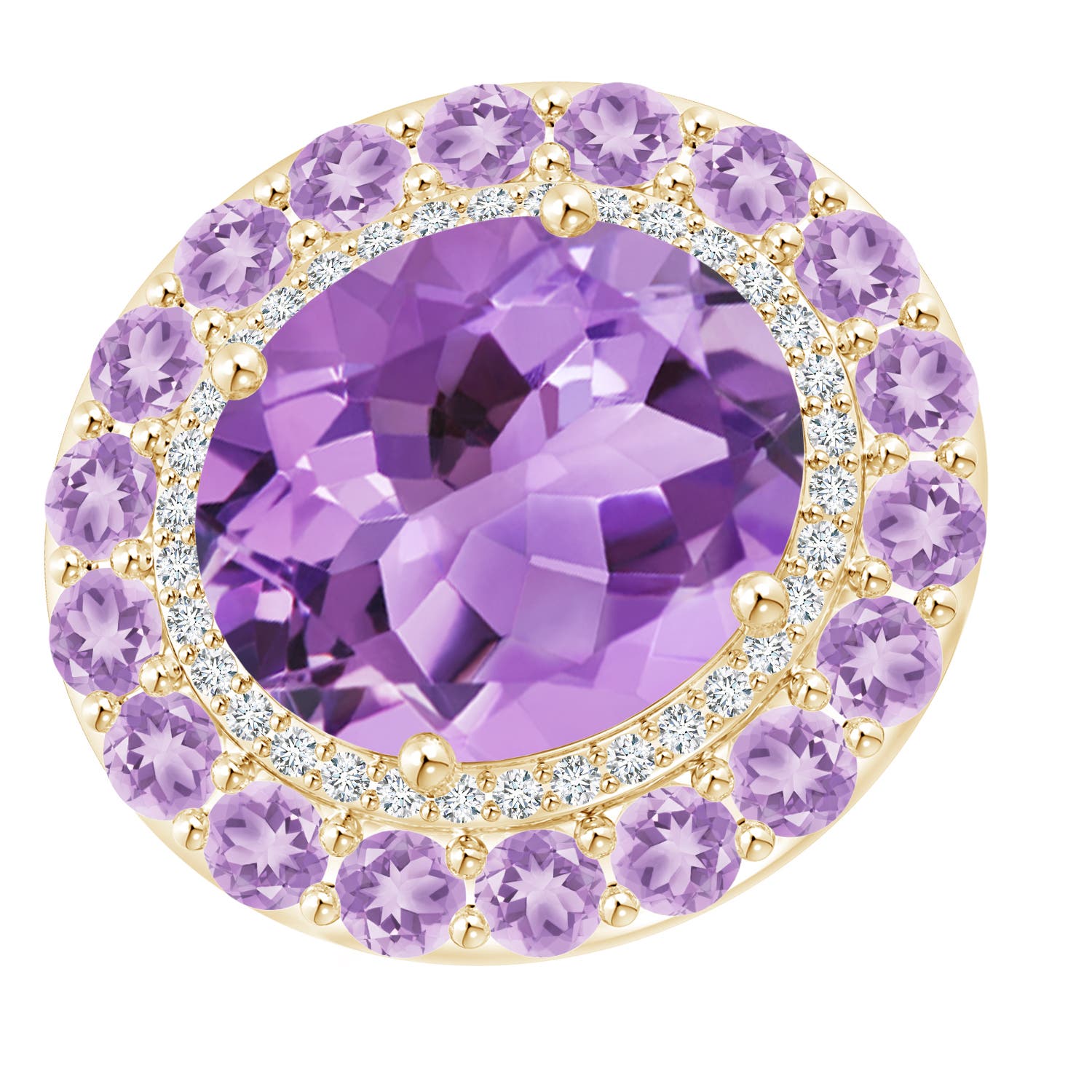 A - Amethyst / 8.52 CT / 14 KT Yellow Gold