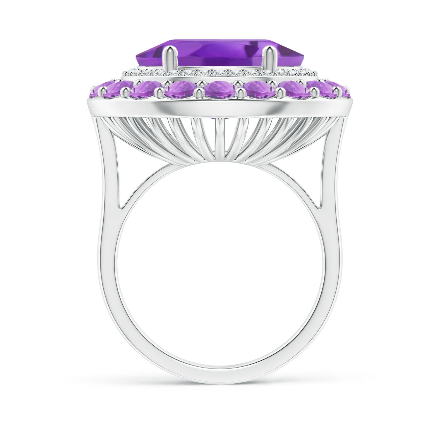 AA - Amethyst / 8.52 CT / 14 KT White Gold