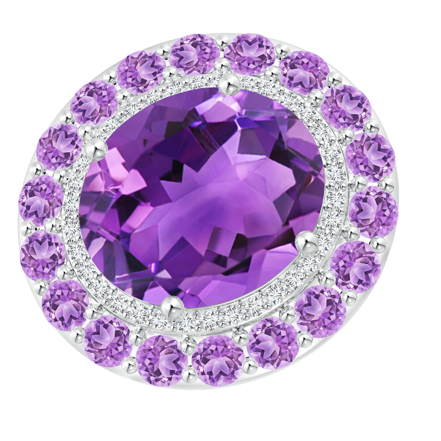 AAA - Amethyst / 8.52 CT / 14 KT White Gold