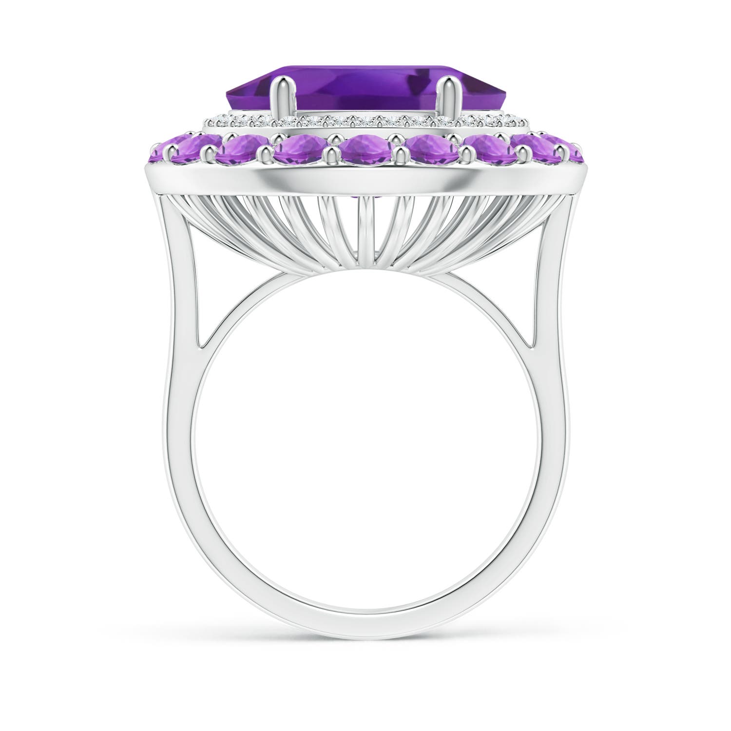 AAA - Amethyst / 8.52 CT / 14 KT White Gold