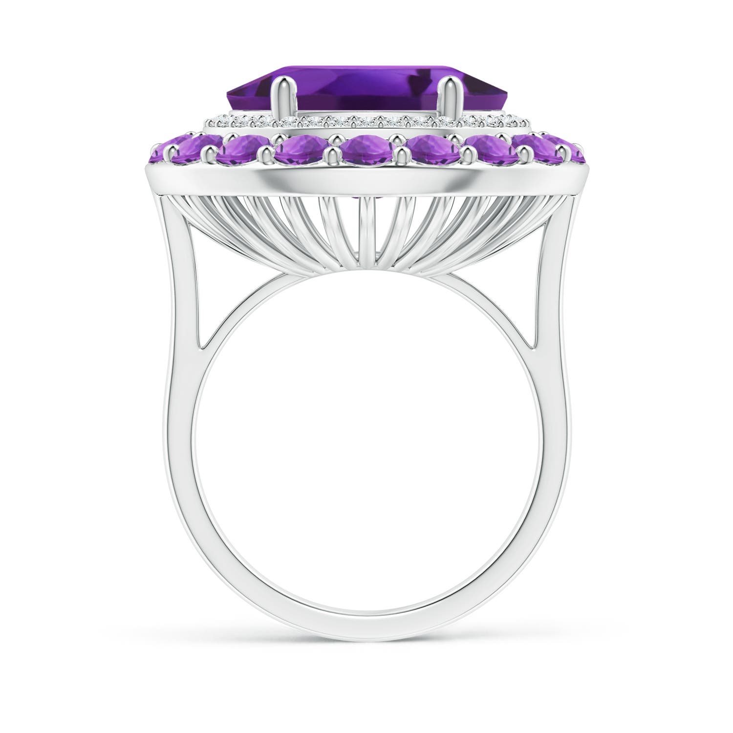 AAAA - Amethyst / 8.52 CT / 14 KT White Gold