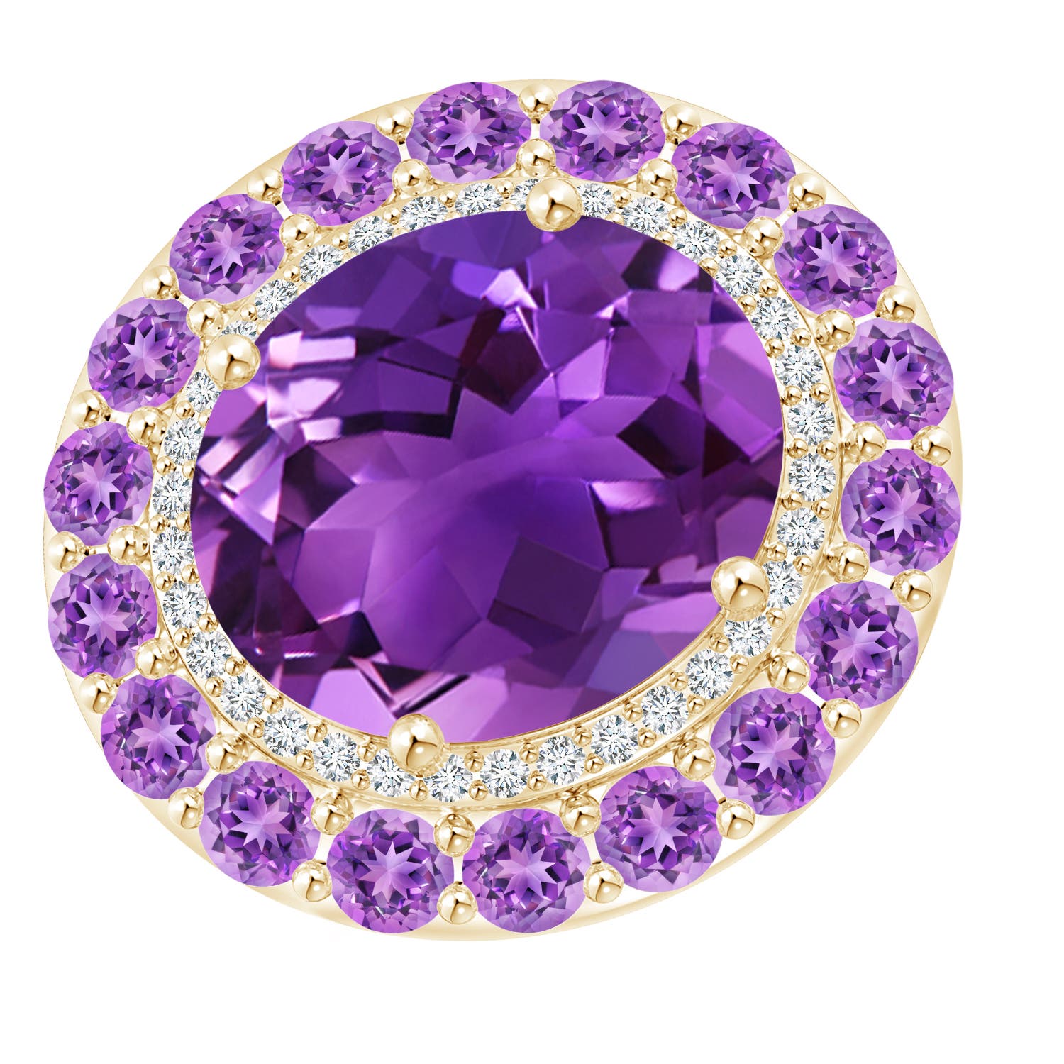 AAAA - Amethyst / 8.52 CT / 14 KT Yellow Gold