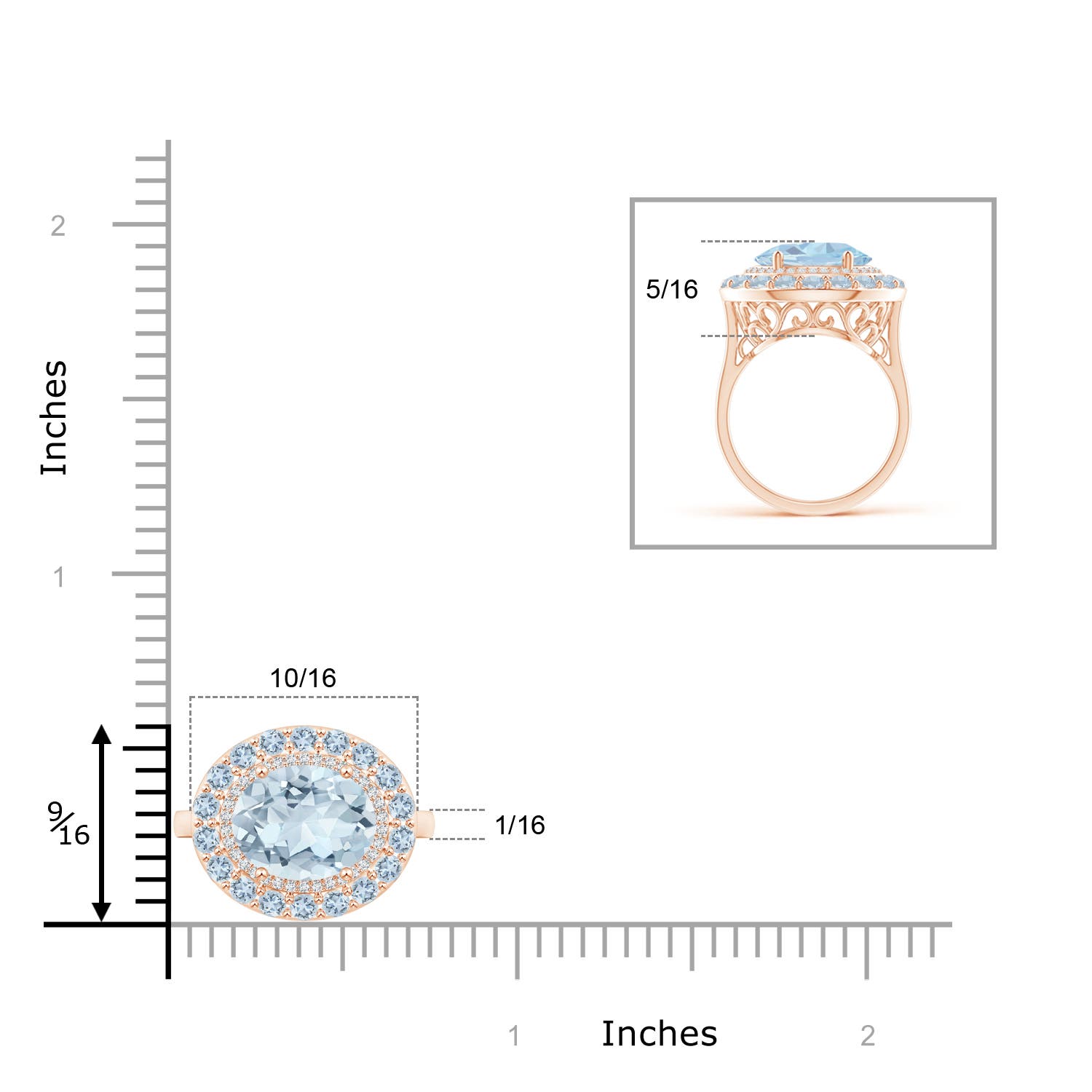 A - Aquamarine / 2.84 CT / 14 KT Rose Gold