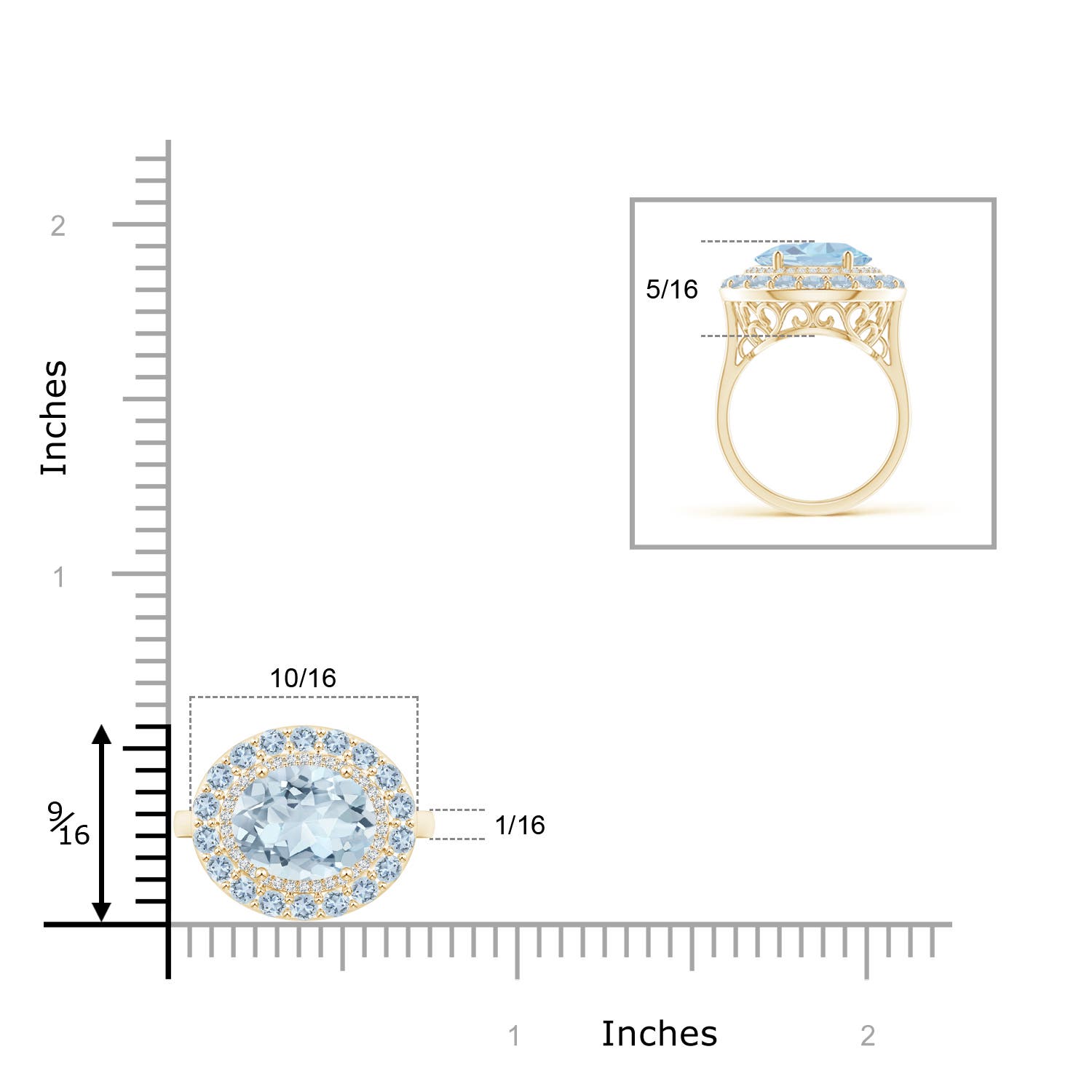 A - Aquamarine / 2.84 CT / 14 KT Yellow Gold