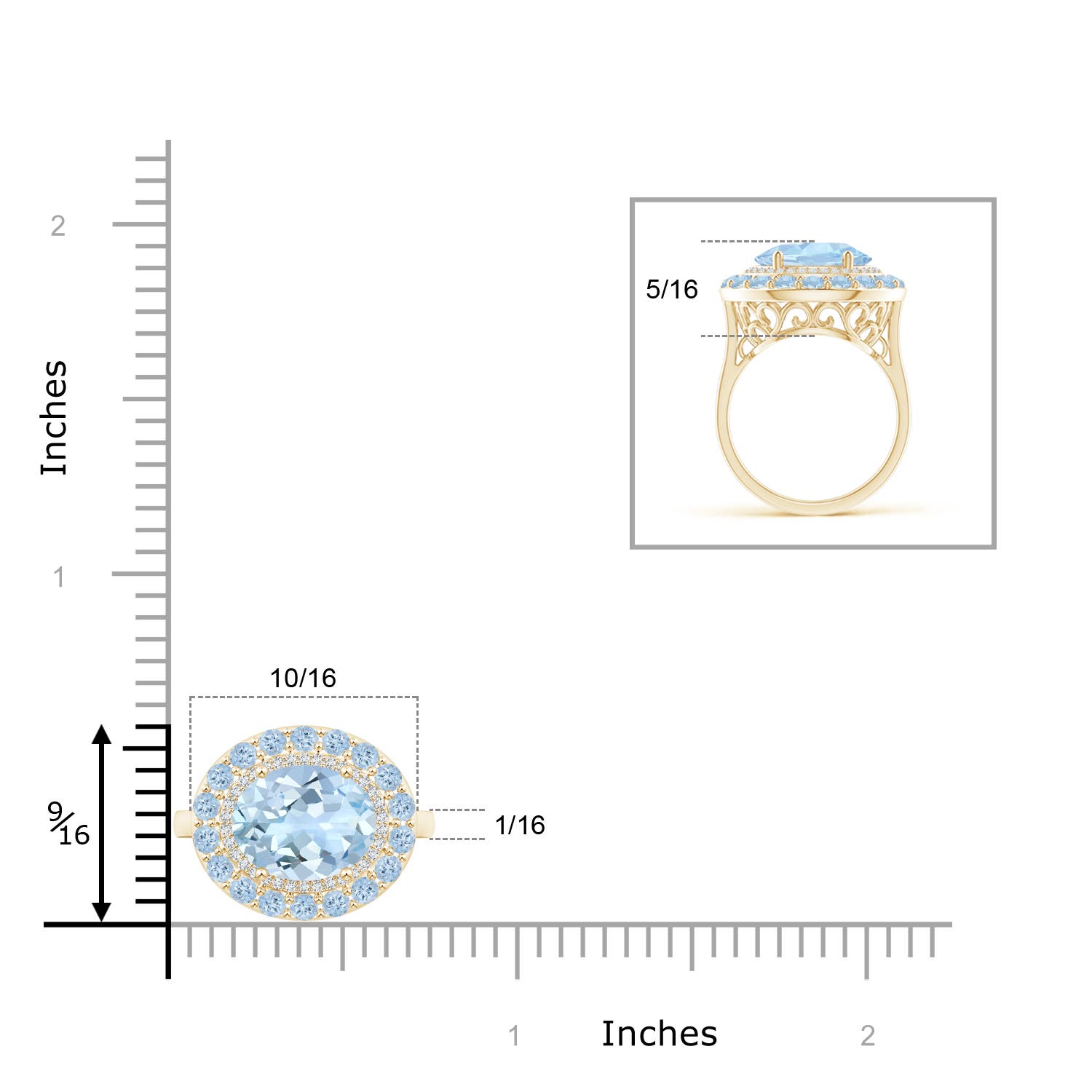 AA - Aquamarine / 2.84 CT / 14 KT Yellow Gold