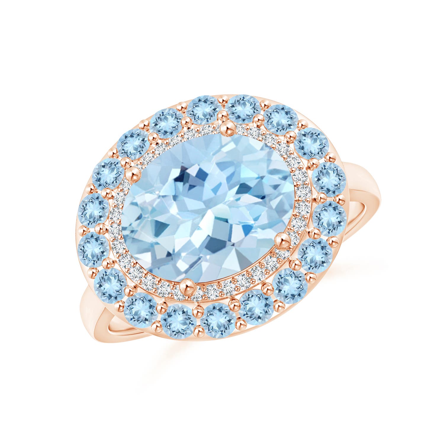 AAA - Aquamarine / 2.84 CT / 14 KT Rose Gold