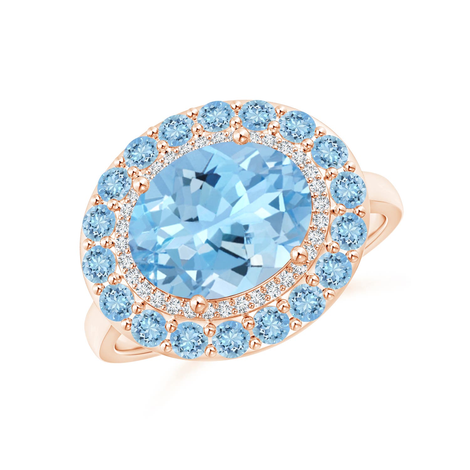 AAAA - Aquamarine / 2.84 CT / 14 KT Rose Gold