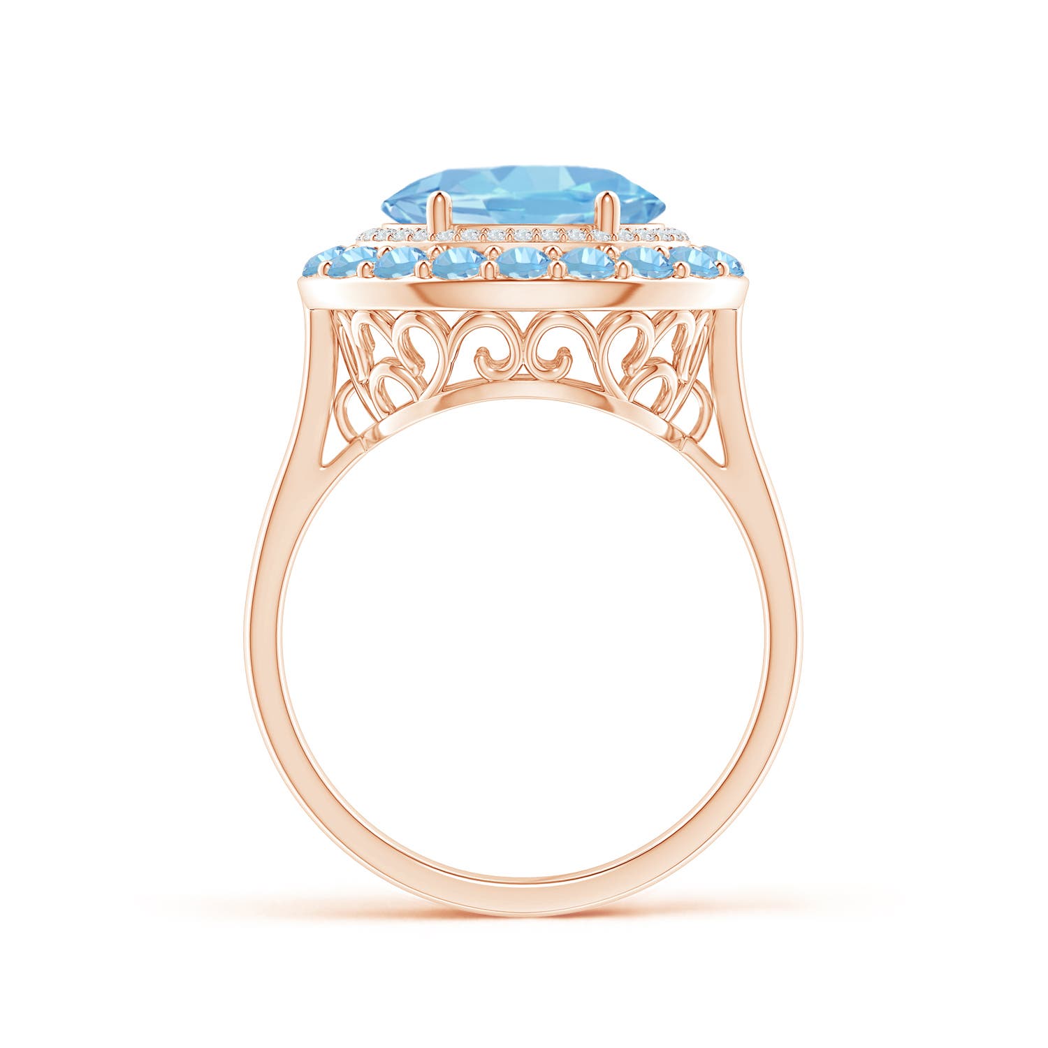 AAAA - Aquamarine / 2.84 CT / 14 KT Rose Gold