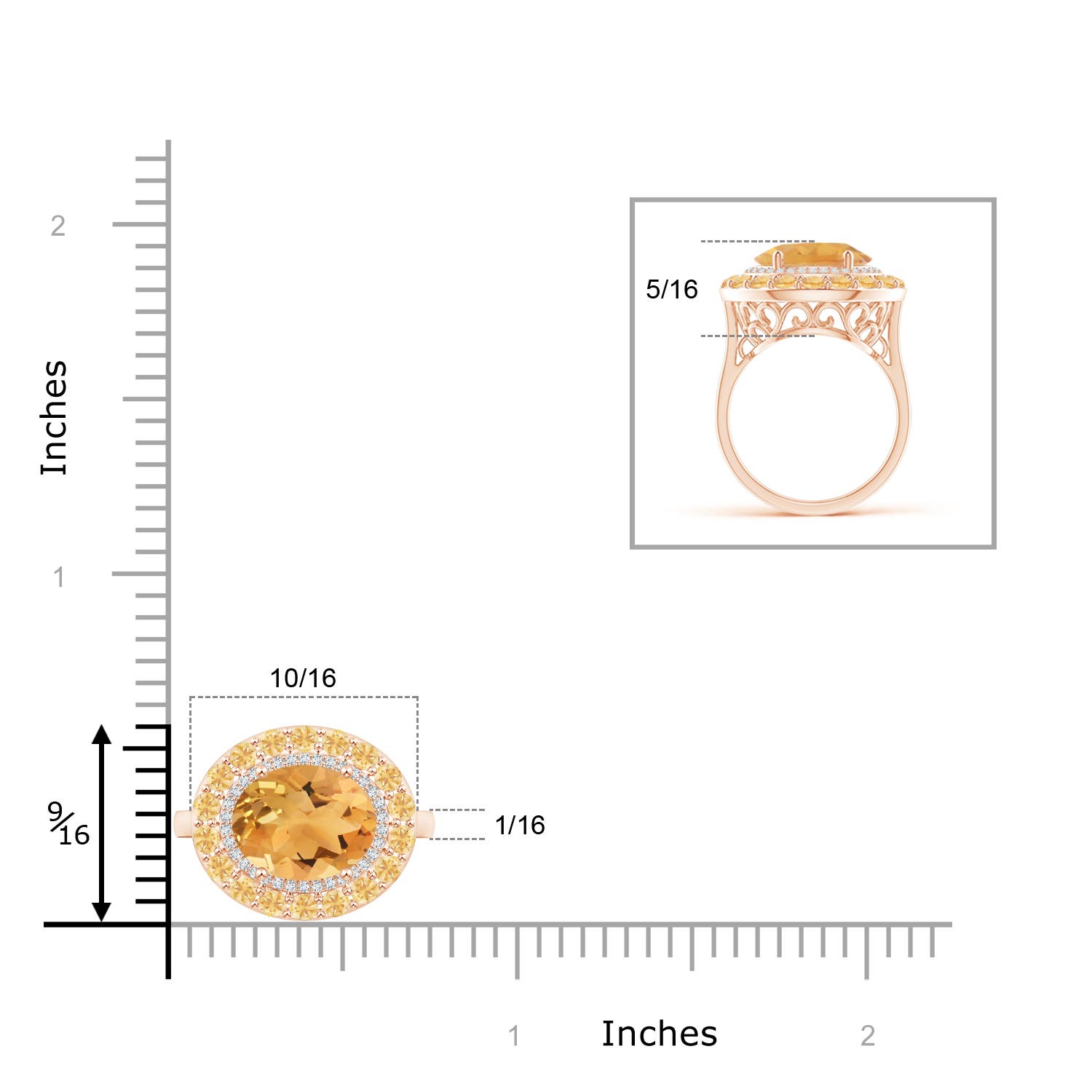 A - Citrine / 3.32 CT / 14 KT Rose Gold