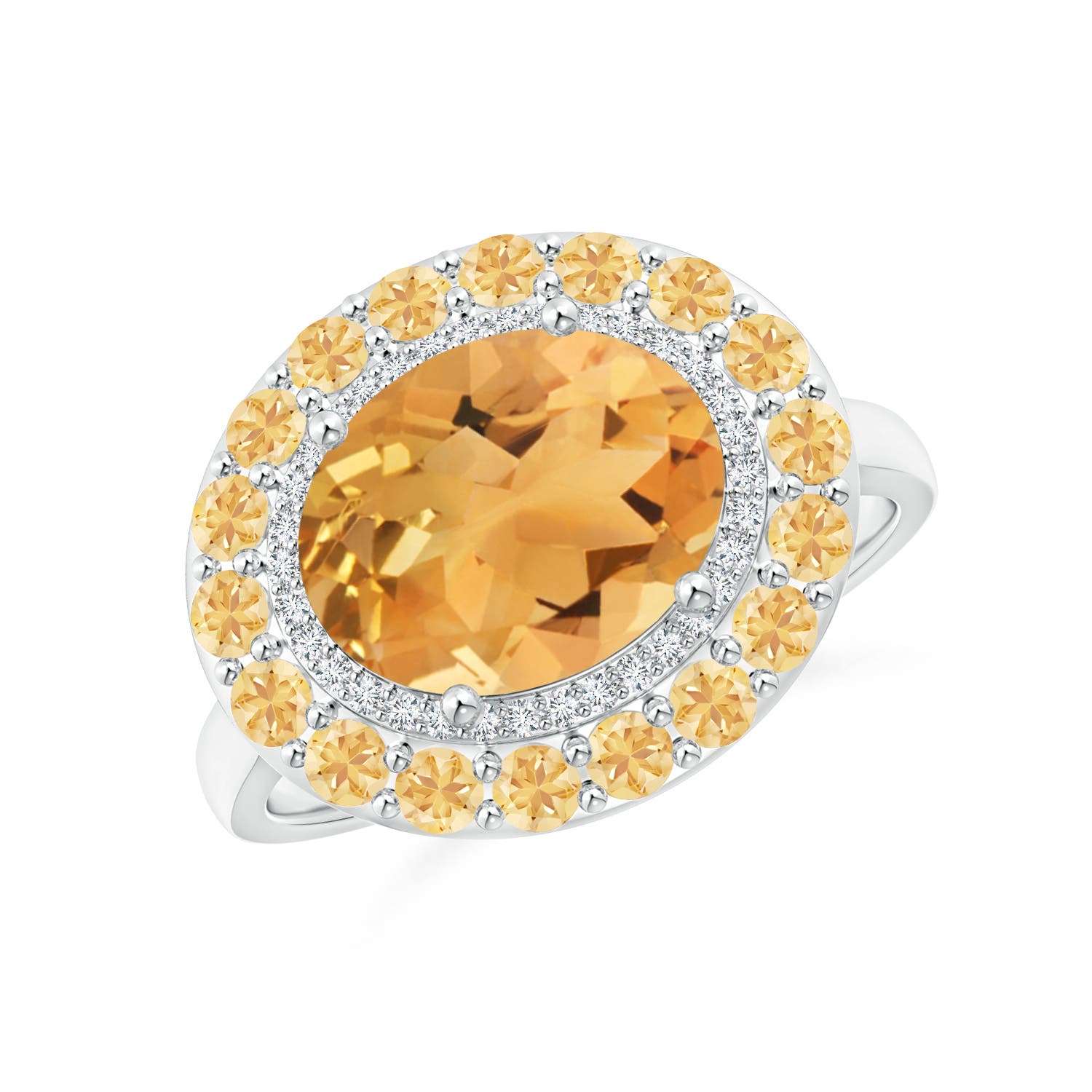 A - Citrine / 3.32 CT / 14 KT White Gold